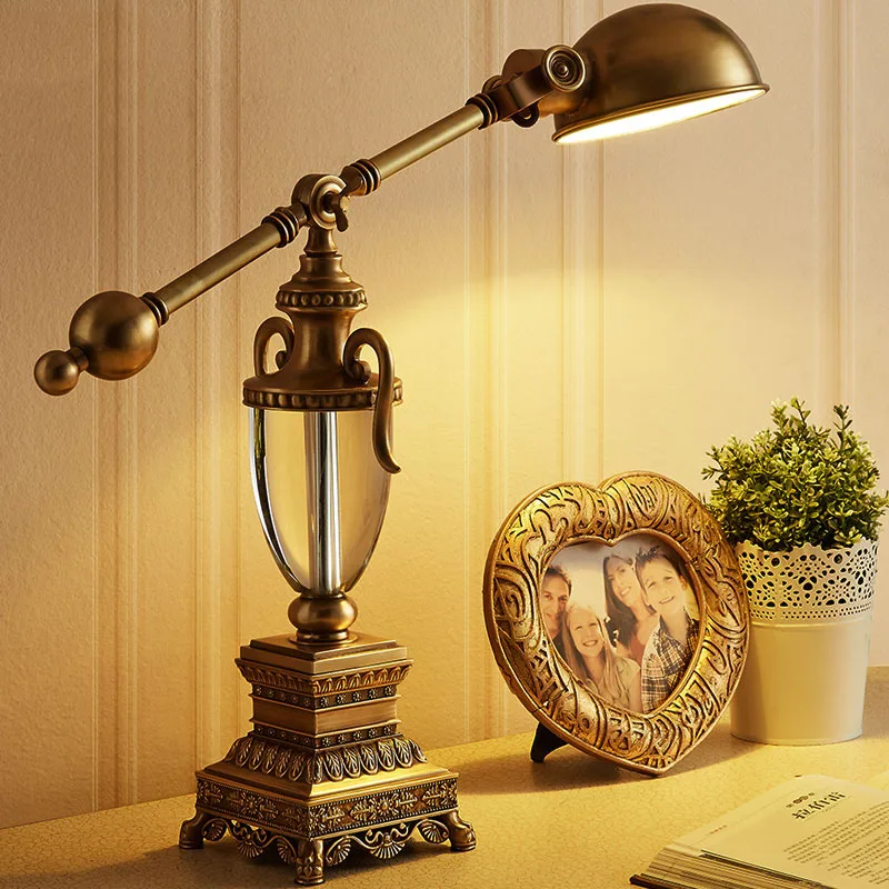 Best Price American Countryside Long Arm Desk Lamp 180 Degree Adjustable Crystal Table Lamp Bedroom Bedside Lights Studyroom Copper Lamp Best Price American Countryside Long Arm Desk Lamp 180 Degree Adjustable Crystal Table Lamp Bedroom Bedside Lights Studyroom Copper Lamp