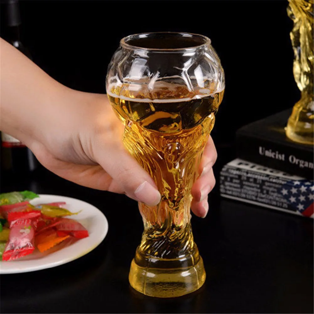 

450ml Transparent Football World Cup Design Glass Crystal Whiskey Wine Juice Coffee Water Beer Glass Cup Mug Bottle Drinkware