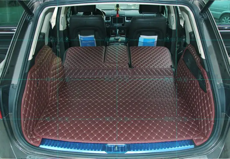 

Full Rear Trunk Tray Liner Cargo Mat Floor Protector foot pad mats for 16-17 Volkswagen VW Touareg 2016 2017 2018 (6colors)