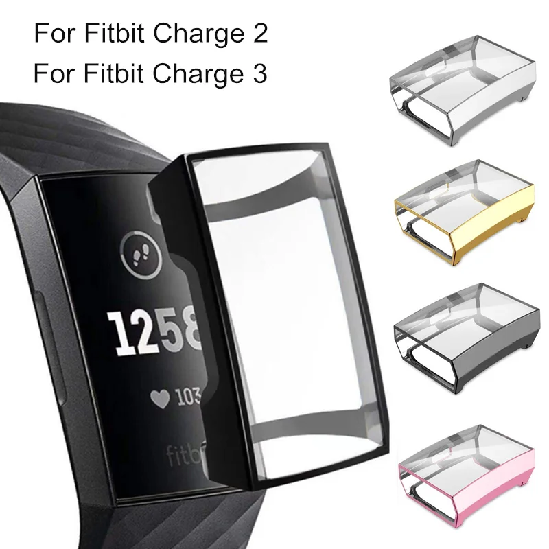 

Soft TPU Protective Cases Cover For Fitbit Charge 3 Bracelet Shell Frame Protector Replacement For Fitbit Charge 2 3 Smart Watch