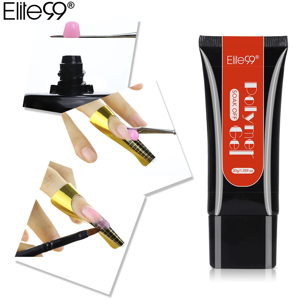 

Elite99 30ml Poly Gel Finger Extension Crystal Extend UV Gel Varnish Acrylic Builder Gel Polish Nail Art Design Manicure Tools