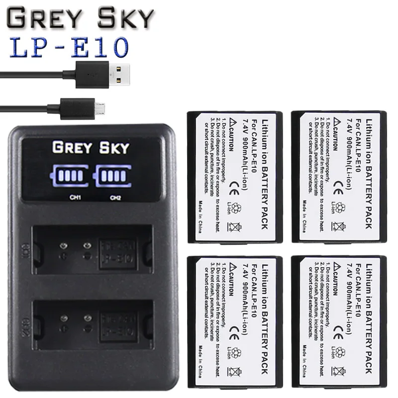 

LP-E10 LP E10 LPE10 Camera Batteries+LCD USB Dual Charger for Canon EOS 1100D 1200D 1300D Kiss X50 X70 X80 Rebel T3 T5 T6 L15