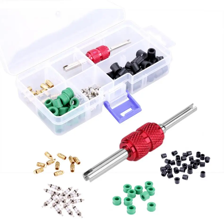 

1 Set 71pcs Air Conditioning Repair Tool Assorted Auto A/C Air Conditioning Valve Core Tool Remover Installer Repair Tool Box