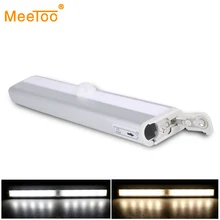 Портативный светодиодный светильник под шкаф, Ночной светильник с датчиком движения, настенный светильник для шкафа, кухонный шкаф, светодиодный светильник для бара, аварийный светильник