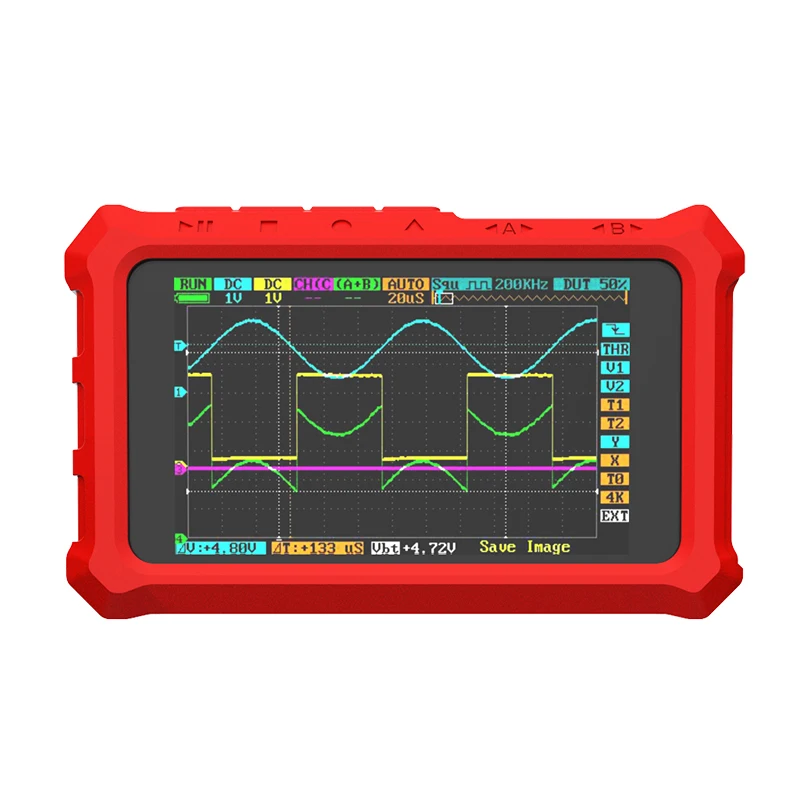 Резиновый защитный чехол для осциллографа Ds213 Dso213 Ds203 Dso230 - Цвет: Red