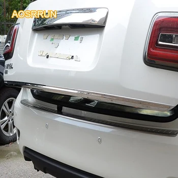 

AOSRRUN Stainless steel tailgate trim in the back of the box Cover Car accessories For Nissan Patril y62 2017 2018 car styling