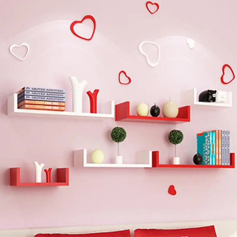 1 Set Of U Shape Floating Wall Shelves Cd Books Toys Children 1 Set Of U Shape Floating Wall Shelves Cd Books Toys Children Storage Shelf Red In Holders Racks From Home Garden On Aliexpress Alibaba