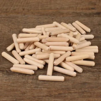 

100PCS/Pack 8*40/8*50/10*60 Min Pine Round Wooden Rods Sticks Premium Durable Wooden Dowel For DIY Crafts Building Model