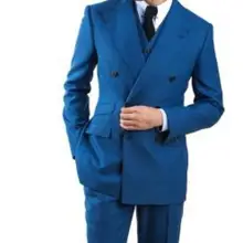 Индивидуальный деловой мужской костюм, тонкий мужской костюм для вечеринки, мужской костюм, деловой костюм, формальное платье(пиджак+ брюки+ жилет+ галстук