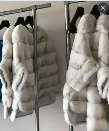 white Настоящий мех кролика пончо пальто куртка в полоску с рукавом летучая мышь Пушистый Зимний теплый короткий рукав розовая одежда пуловер Топы - Цвет: white