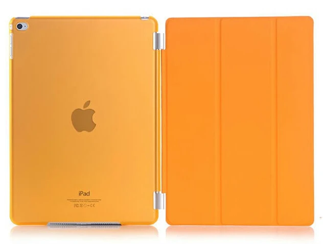 RYGOU для iPad Air 2 9,7 дюймов прозрачный чехол на заднюю панель+ магнит Пробуждение сна ультра-тонкий из искусственной кожи чехол для iPad Air 2 Air2 Smart Cover