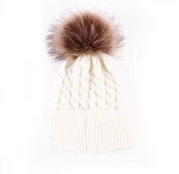 Вязаные шапки для маленьких мальчиков и девочек, милые вязаные шапки, зимняя теплая шапка, 5 цветов - Цвет: Белый