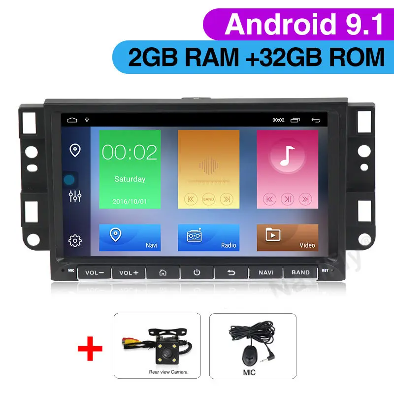 Free shipping Android 9.1 Car Radio Player multimedia for Chevrolet Aveo Epica Captiva Spark Tosca Kalos GPS Navigation WIFI RDS - Цвет: Car dvd Camera