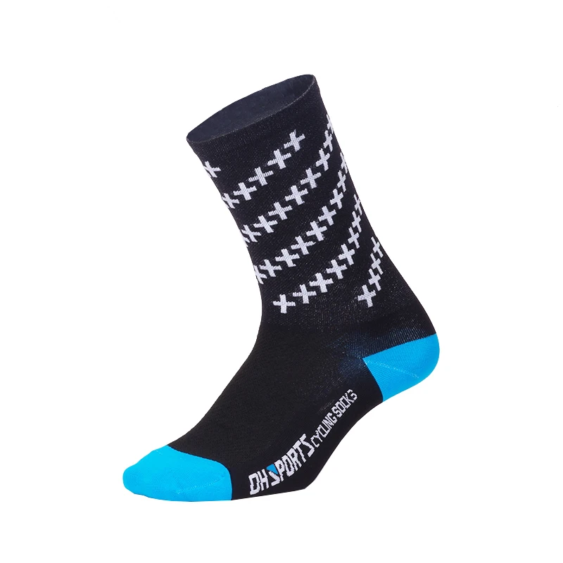 Новые уличные спортивные носки для горного велосипеда, для велоспорта, удобные, защищают ноги, дышащие, впитывающие носки, мужские велосипедные носки - Цвет: Черный