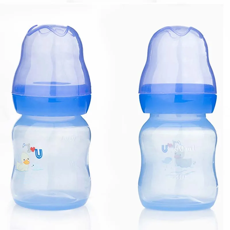 60 мл для новорожденных кормящих молочный фруктовый сок воды Кормление Стандартный рот силиконовые соски напиток бутылки
