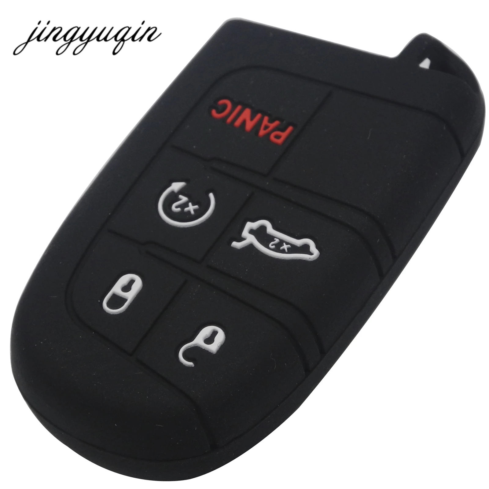 Jingyuqin силиконовый чехол для ключей от машины JEEP Grand Cherokee Dodge JCUV dart Journey Chrysler 300C Fiat 5