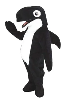 

Orca Whale Dolphin Black Mascot Costumes Picture Adults Christmas Halloween Outfit Fancy Dress Suit Free Shipping 2019New
