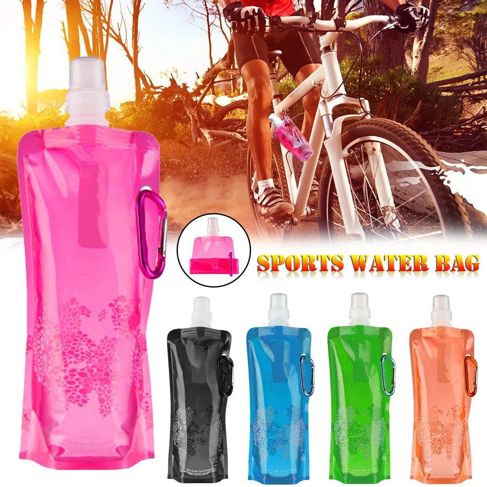 Портативный складное Пластик свет бутылка питьевой воды сумка мочевого пузыря Спортивные сумки для кемпинга Пеший туризм для пикника