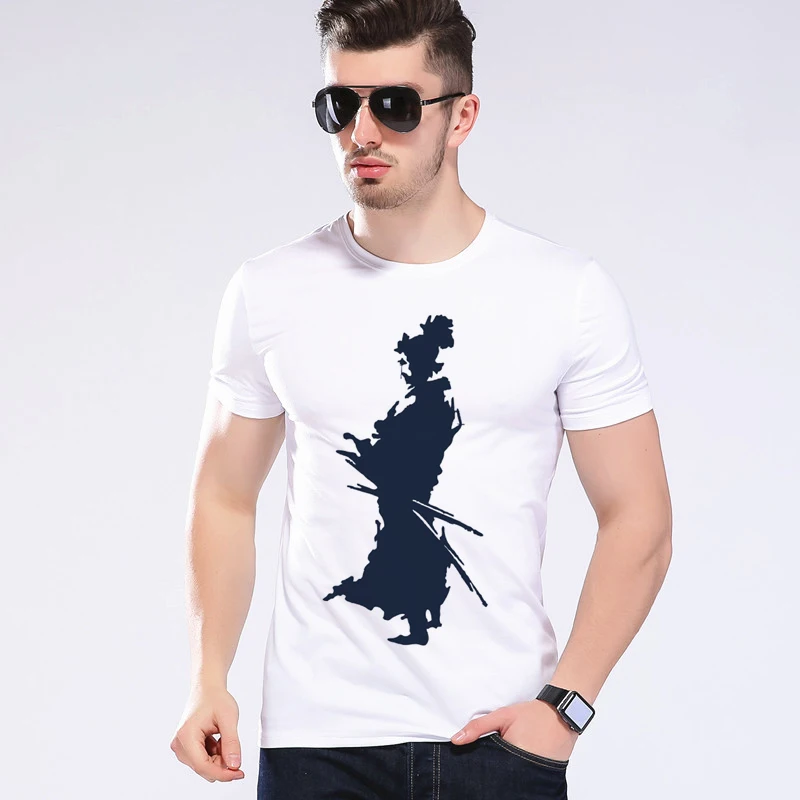 

2018 Men's Fashion Hand Painted Samurai Warrior t-shirt Harajuku Funny Tee Shirts Hipster O-neck Cool Top Brand Moe Cerf 2D-16#