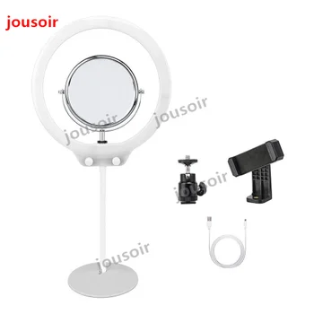 

LED Ring Light 3200K-5500K Phone Camera Studio Phone Video Ring Light with 190cm Light Stand for Video Recording (White) CD50