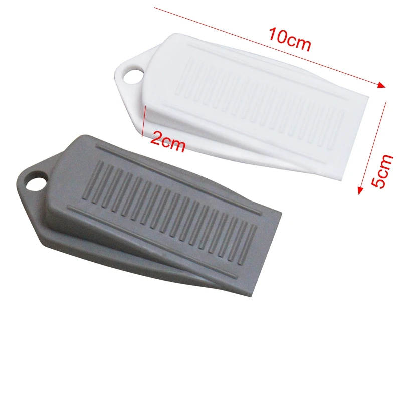 Door Wedge Shaped Rubber Door Stops Non-Slip Black Rubber Door Buffers for Office Home 10