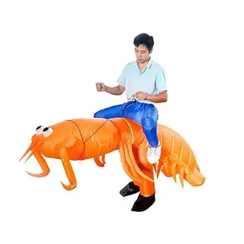 

Christmas Inflatable Shrimp Mascot Costume Suits For Adult Blow Up Mantis Party Parade Outfit Cosplay Dress