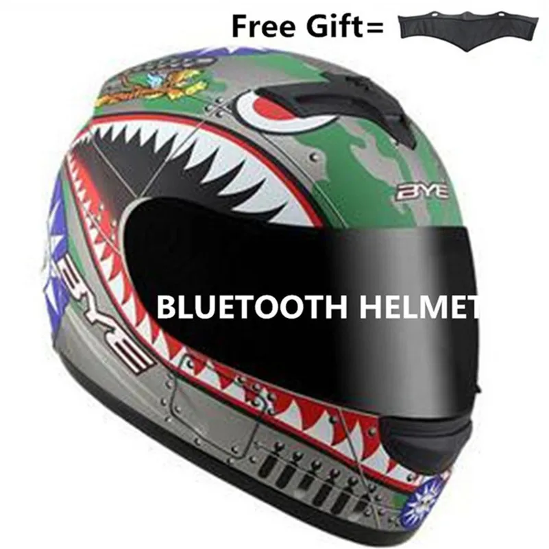 

FULL motorcycle helmet face racing helmet cascos para moto dARK lens with Bluetooth capacete DOT APPROVED S TO XXXL