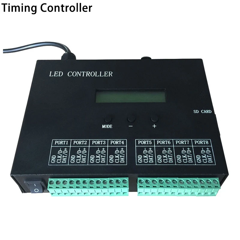 

led timetable controller,play effects by schedule,control max 8192 pixels,support WS2812 WS2811,etc.Built-in timetable module