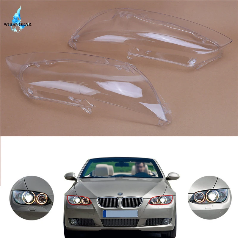 

WISENGEAR For BMW E92 E93 M3 Head Light Lamp Cover Clear Lens Shell 3 Series 2 Door Coupe Convertible 2006 - 2010 Left Right /
