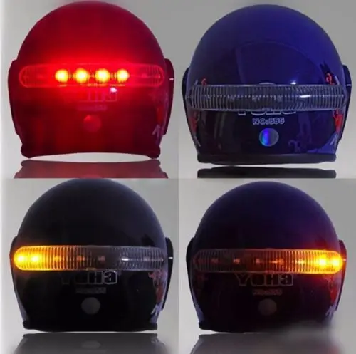 

Wireless LED Motorcycle Helmet mount Turn Signal Stop Running Brake light Custom