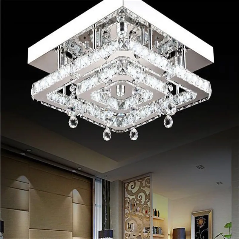 

Modern Led pendant light Luminaria De Teto K9 Crystal Pendant Square pendant light Led Lamps Living Room Lamp Dining Room Lamp