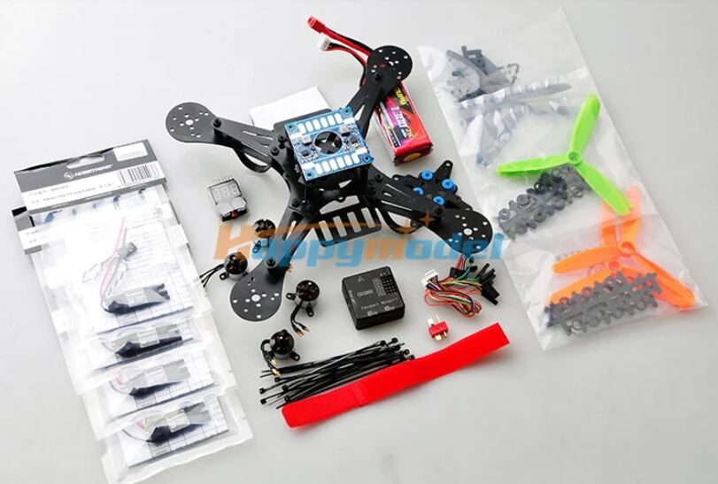 X240 Mini FPV Стекловолоконный Квадрокоптер 4 осевая рама 240 с контроллером CC3D
