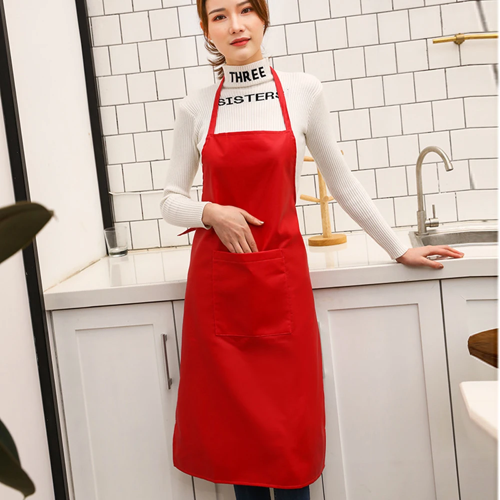 

Bib Apron with Pocket Extra Long for Women Men Chef Kitchen Home Restaurant Cafe Cooking Baking Garden BBQ apron