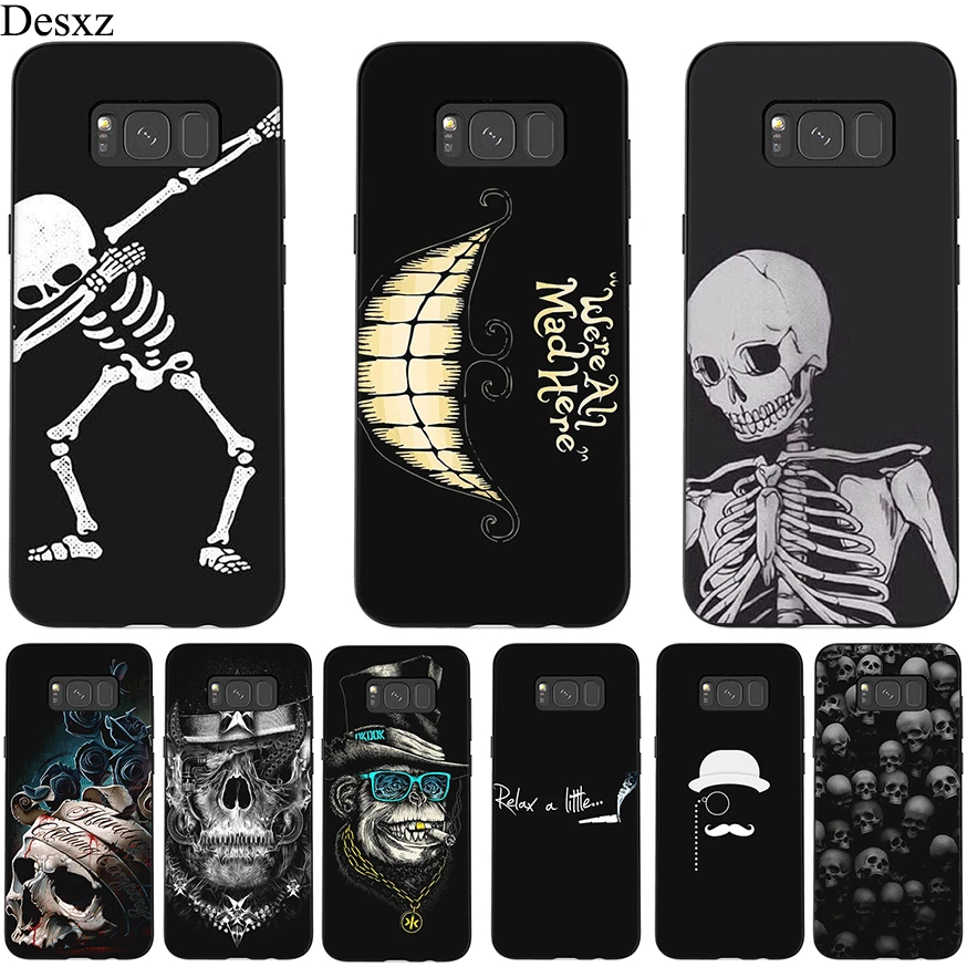 Silicone TPU Skull Case Cover For Samsung Galaxy S7 S6 Edge S8 S9 S10 Plus Note 8 9 S10e | Мобильные телефоны и