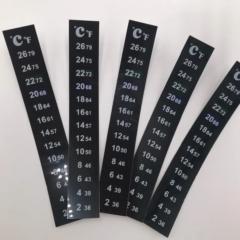 

Dual Scale Liquid Crystal Thermometer, 36 - 79 Fahrenheit, Professional Homebrew Thermometer, 5 pcs/lot