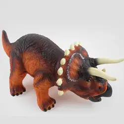 Виниловая игрушка dinosaur страшно Трицератопс Модели Игрушка фигурку погремушка винил Дисплей Украшения Динозавров Рисунок