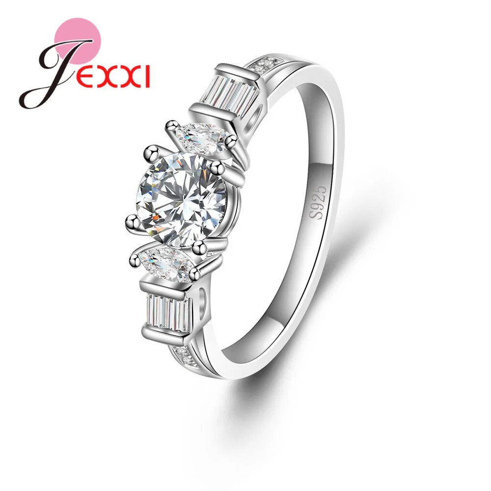 Jemmin Fashion 925 Sterling Silver Five Large Zircon Bare Stone Rings Jewelry Party Marriage Engagement Ring Big Promotion huismerk kopen in de aanbieding Jemmin Fashion 925 Sterling Silver Five Large Zircon Bare Stone Rings Jewelry Party Marriage Engagement Ring Big Promotion huismerk kopen in de aanbieding