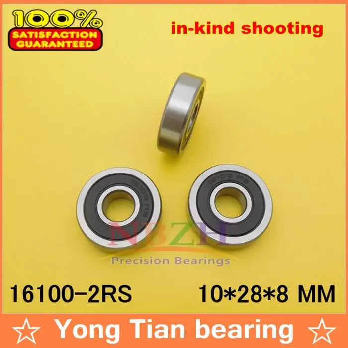 

High quality 16100RS 16100-2RS bearing 10*28*8mm Double Shielded Deep Ball Bearings for machines, motors,bicycle motor