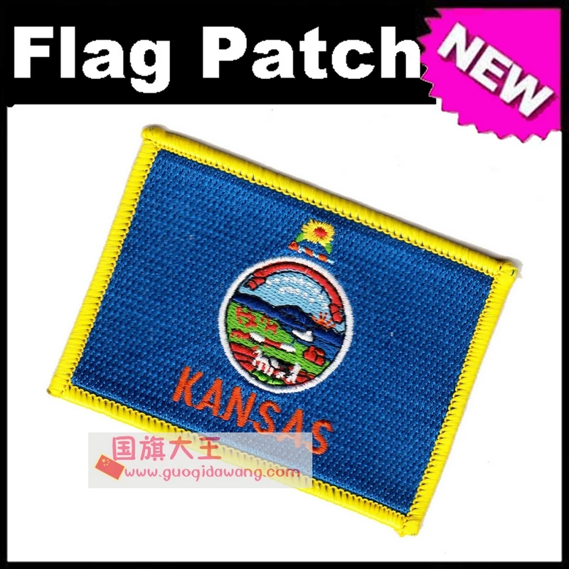 Aliexpresscom buy kansas flag embroidery patches the united states Aliexpresscom buy kansas flag embroidery patches the united states