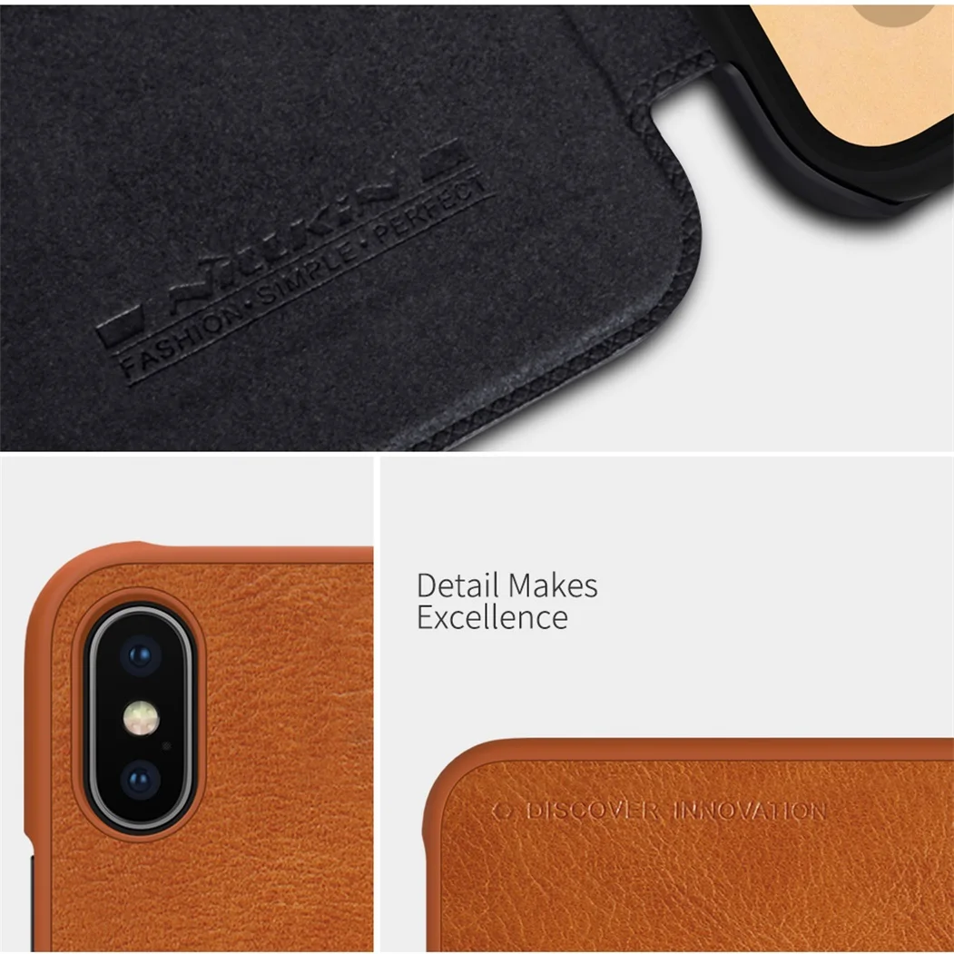 Чехол Nillkin Qin для iPhone XS Max Роскошный чехол бумажник кожаный флип Apple X / M|flip cover|case