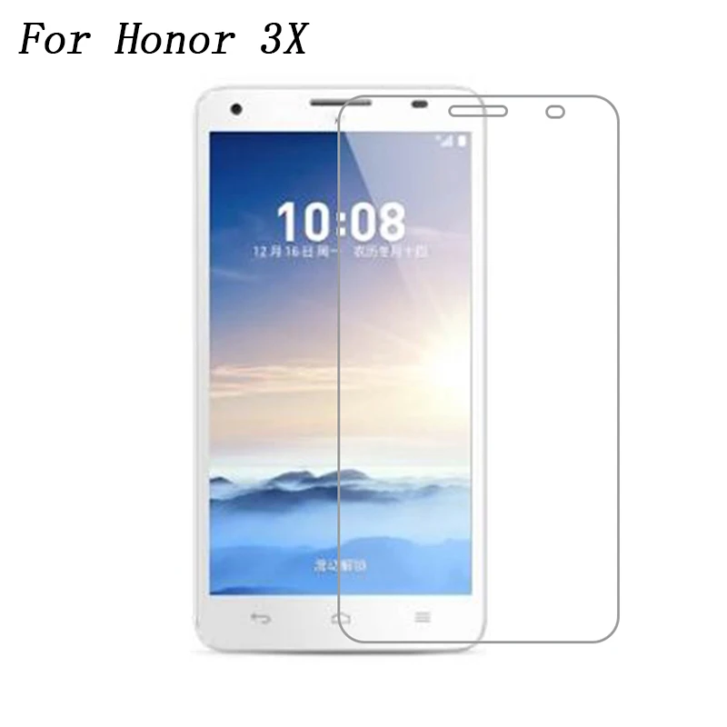 

2PCS 0.26mm Anti-Scratch Tempered Glass For Huawei Honor 3X Screen Protector protective film For Huawei G750 Phone cover