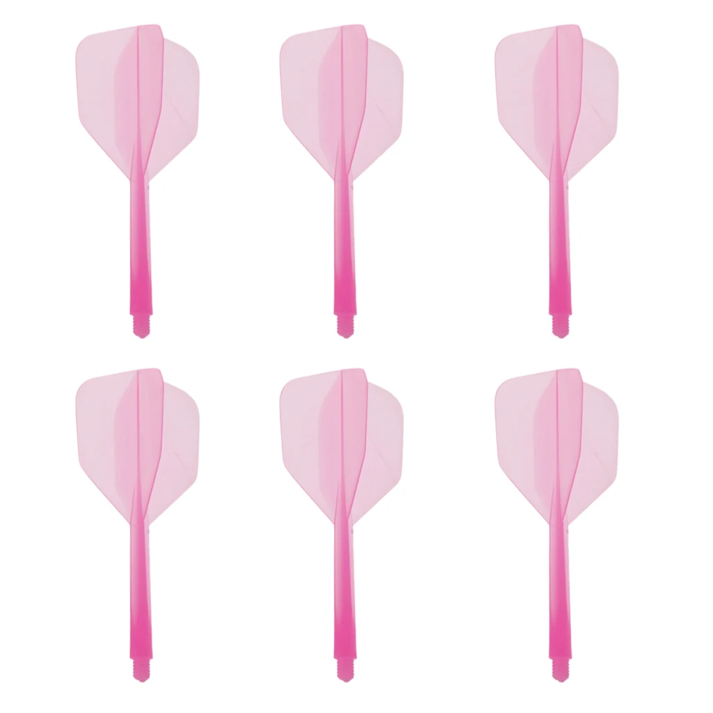 6 Pieces Transparent 2BA Thread Dart Shafts And Dart Flights Connection Entertainment Darts Tools Accessories