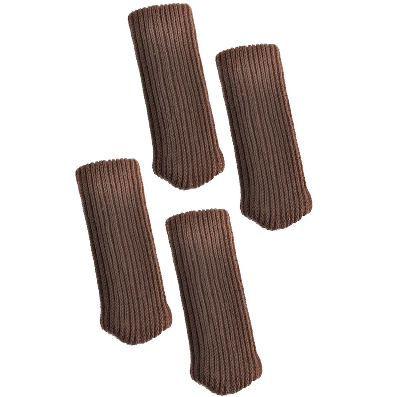 4 pcs كرسي الساق الجوارب القماش قفازات الطابق حماية الحياكة جوارب من الصوف. مكافحة الانزلاق الجدول أقدام أثاث غطاء للأكمام حماة