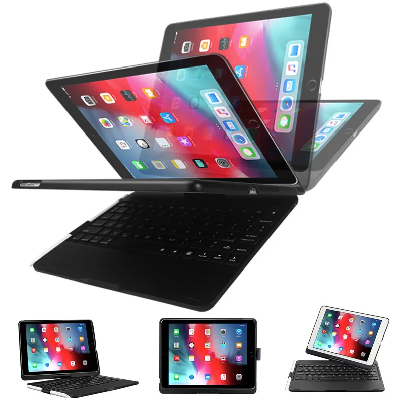 

Luxury wireless keyboard case for iPad Pro 9.7inch Bluetooth keyboard case for iPad ari 2 Colorful backlit wireless keyboard