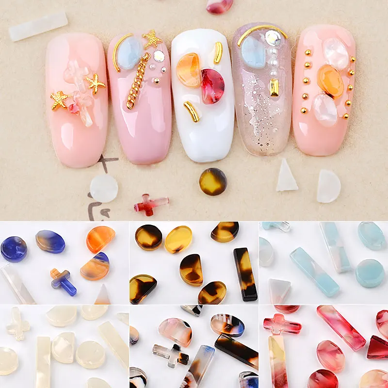 1 коробка, натуральные речные камни, цветущие разноцветные янтарные камни, стразы, ювелирные украшения, шарм, сделай сам, аксессуары для маникюра, дизайна ногтей