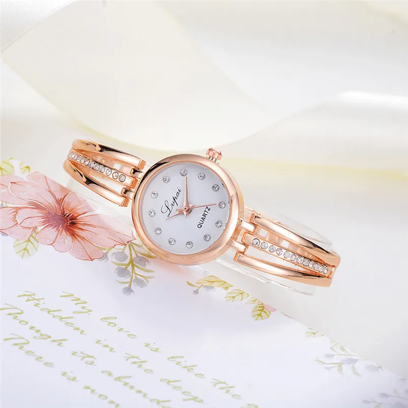 Fashion women watches top brand luxury ladies Unisex Stainless Steel Rhinestone Quartz Wrist Watch clock Reloj mujer Y02 (8)