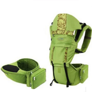 Многофункциональные подтяжки хорошего качества для новорожденных, слинг-стульчик, четыре сезона, дышащий - Цвет: Зеленый