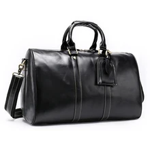Очень большая дорожная сумка из натуральной кожи crazy horse, Мужская Большая вместительная сумка из натуральной кожи на плечо, сумка для багажа, сумка для мужчин