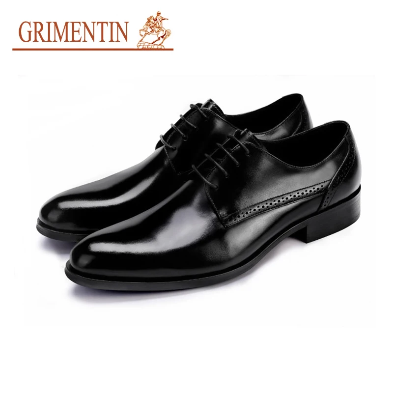 

GRIMENTIN Brand fashion designer mens dress shoes genuine leather oxford shoes hot sale formal business wedding party men shoes