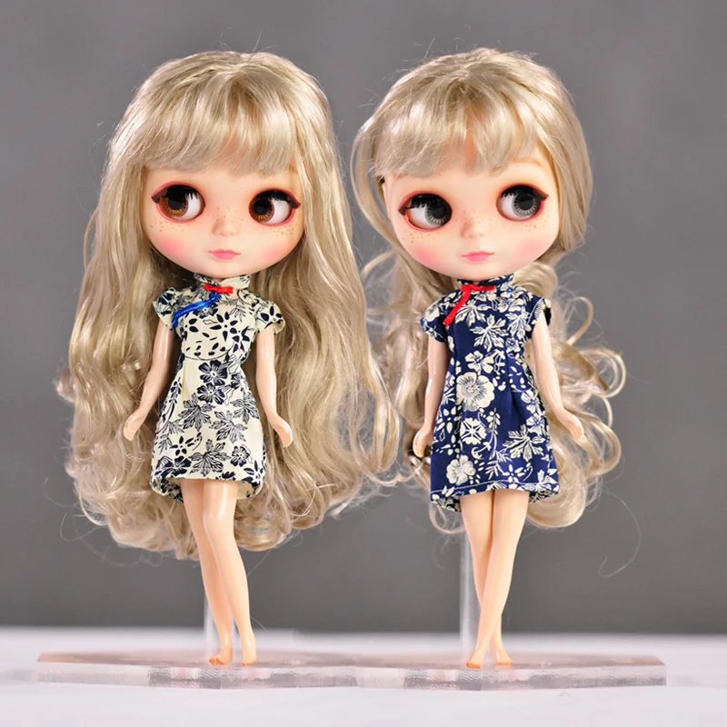 2017 Free shipping hot cheongsam Doll Clothes for Blythe azone licca mmk Doll Accessories Christmas Toys